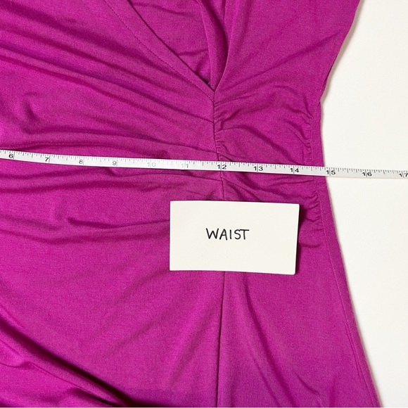 Soft Surroundings NWT Hyannis Faux Wrap Midi Dress Medium Petite MP stretch knit - Picture 9 of 12